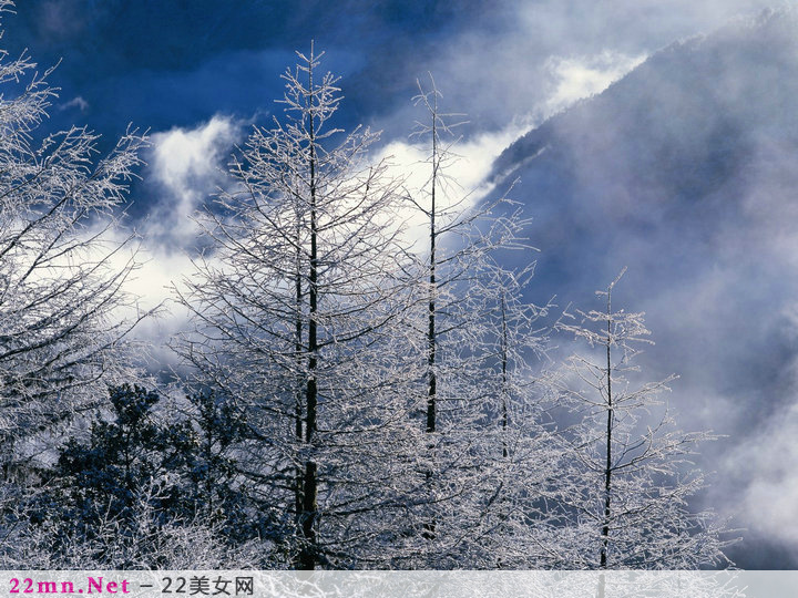 中国名山冬天的唯美雪景图片1