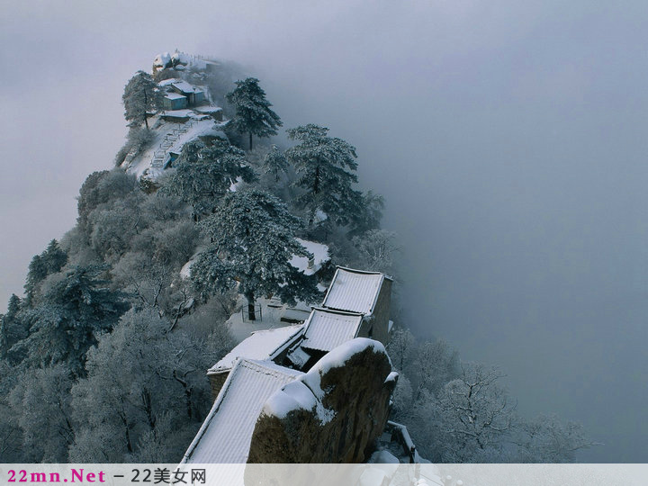 中国名山冬天的唯美雪景图片5