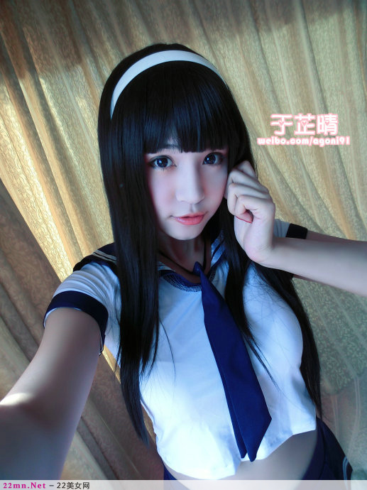 嫩模于芷晴学生制服写真美图4